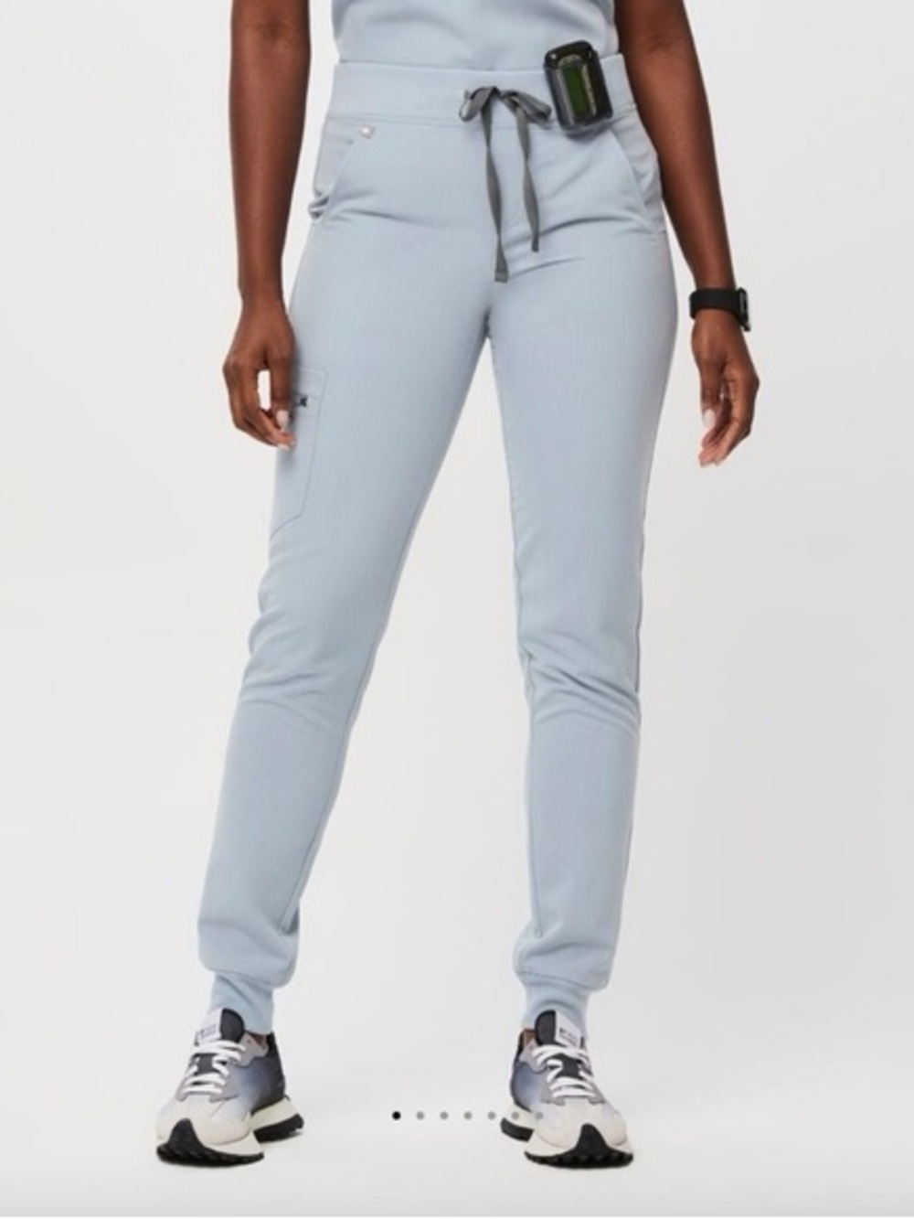 Figs Dusty Blue Drawstring Zamora Jogger Pants